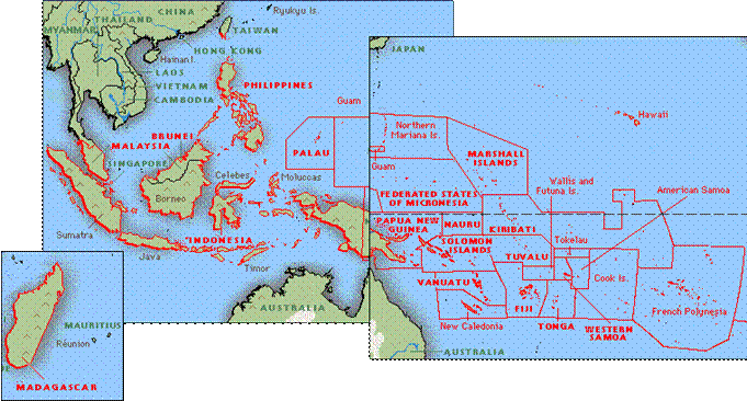 Distribution of Austronesian languages