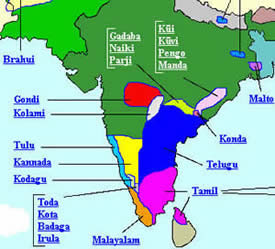 Dravidian Language Map